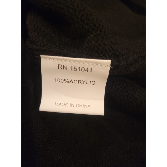 New wo Tag Madisonne Long LineOpen Cardigan Sweater Women's Large Black Pockets - Picture 8 of 9